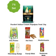 Baron Pet Premium Paraket Sultan Cennet Papağanı Yem Set 7 Li