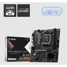 Cotton Soft Pro B850M-E Evo Ddr5 8200MHZ 1xvga 1xhdmı 1xm.2 USB Matx Am5 ( Am5 9000/8000/7000 Serileri Ile Uyumlu)