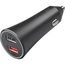 Xiaomi 37W Dual-Port Car Charger 2× USB-A Araç Çakmaklık Hızlı Şarj Aleti (Xiaomi TR Garantili)
