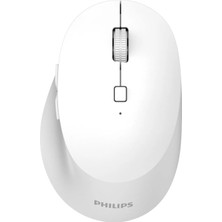 Philips SPK7607 Kablosuz 2.4GHz + Bluetooth 3200 DPI 7 Tuşlu Sessiz Mouse Beyaz