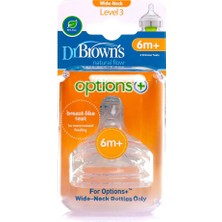 Dr Brown's Db 3201 Dr Browns Geniş Ağız Options+ Biberon Emziği 6AY+ (5 Adet)