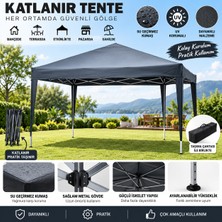Evinizin Atölyesi Çardak, Otomatik Bahçe Çardağı, Bahçe Çadırı, Bahçe Şemsiyesi Tente Taşıma Çantalı 3*3 M
