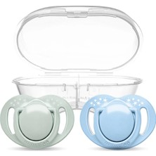Mamajoo Ortodontik Silikon Emzik 2'li Powder Green&blue 12+ Ay (Sterilizasyon/saklama Kutulu) (4 Adet)