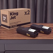 Kingjet Kyocera Uyumlu TK-1130 Standart Kapasiteli (2'li Paket) Çipli Muadil Toner | Ecosys M2030DN Pn