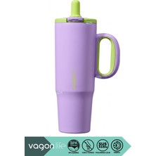 Vagonlife 1200ML Mug Serisi Mat Gövdeli Kaymaz Tabanlı Pipetli/pipetsiz Kullanım Büyük Kulplu SUS316L Paslanmaz Çelik Termos 6 Saat Sıcak/soğuk