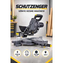 SCHUTZENGER Germany 1700 W Gönye Kesme Makinesi 210 mm Bıçak 4700 Rpm 230 V Marangoz Profesyonel GM02