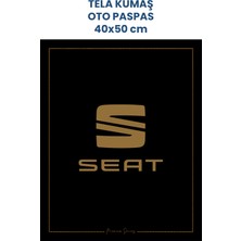 Balkan Ambalaj Tela Kumaş Suya Dayanıklı 40X50CM Seat 50ADET Oto Paspas Siyah Altın Rengi Baskı (Kağıt Değil)