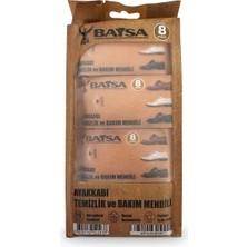 Baysa Mini Ayakkabı Bakım ve Temizlik Mendili - 8 Adetlik 8 Paket - 64 Mendil -