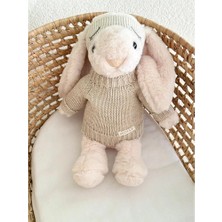 Moisy Knitzy Uyku Arkadaşı Peluş Tavşan 34 cm - Krem (2 Adet)