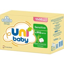 Uni Baby Sensitive Bambu& Pamuk Özlü Islak Mendil 12X50 Adet