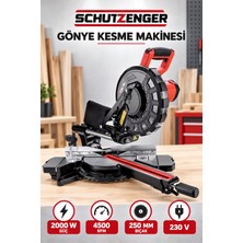 SCHUTZENGER Germany 2000 W Gönye Kesme Makinesi 250 mm Bıçak 4500 Rpm 230 V GM04