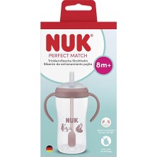 Nuk Pm Pipetli Alıştırma BARDAĞI,260ML, Pembe, Kız (5 Adet)