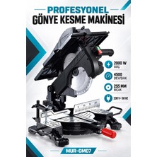 SCHUTZENGER GM07 Profesyonel Gönye Kesme Makinesi 2000 W 255 mm 4500 Devir 230 V