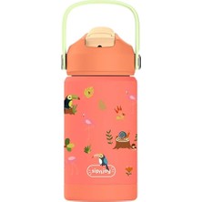 SipnJoy Flipsip Çocuk Su Termosu 360 ml - Jungle Jam Mercan (3 Adet)