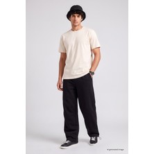 Tommy Life Siyah Lastikli Erkek Baggy Eşofman Alt - 82200