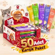 Royal Pet Krema Kedi Ödül Maması Karışık Paket 14 gr x 50 Adet