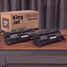 Kingjet Canon Uyumlu CRG-708 Siyah Standart Kapasiteli (2'li Paket) Çipli Muadil Toner | I-Sensys LBP3360