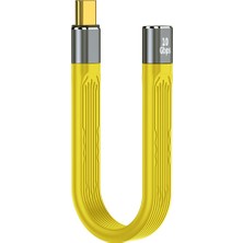 Silabor USB 3.1 Esnek Kısa Hatlı Uzatma Kablosu Sarı 12CM Tam Fonksiyonlu Veri Kablosu