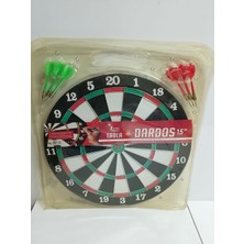 Evim 365 Büyük Boy Çift Taraflı Dart Seti 37 cm Dart Hedef Tahtası 6 Oklu