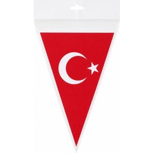 Delux Ay Yıldız Üçgen Flama Bayrak 2 M 10'lu 5 Adet