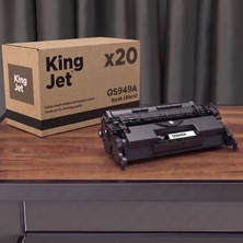 Kingjet Hp Uyumlu 49A Q5949A Siyah Standart Kapasiteli (20'li Paket) Çipli Muadil Toner