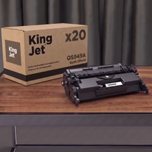 Kingjet Hp Uyumlu 49A Q5949A Siyah Standart Kapasiteli (20'li Paket) Çipli Muadil Toner | Laserjet 1320N