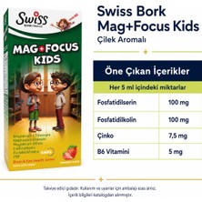 Bezos Swiss Bork Mag+Focus Kids Çilek Aromalı Sıvı Takviye