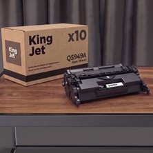 Kingjet Hp Uyumlu 49A Q5949A Siyah Standart Kapasiteli (10'lu Paket) Çipli Muadil Toner | Laserjet 1160