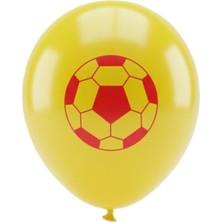 Jojo Balloons 12" Taraftar Sarı Kırmızı Baskılı Balon 6'lı 3 Adet