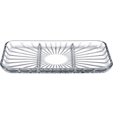 Paşabahçe Elegant Bölmeli Dikdörtgen Servis Tabak 16.3 x 27.8 cm 2 Adet