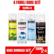 Araç Klima Koku Bombası 4’lü Set 150 ml – Oto Klima Temizleyici ve Kötü Koku Giderici