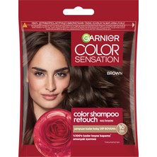 Garnier Color Shampoo Retouch Şampuan Kolaylığında Dip Boyası, Kahve 4.0 40 ml 5 Adet