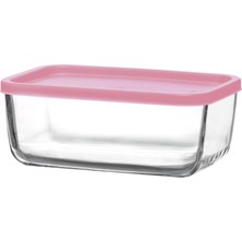 Lav Cube Pembe / Lila Kapaklı Saklama Kabı 18 cm 1170 cc 2 Adet