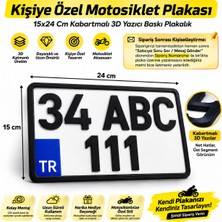 Piyatech Kişiye Özel Motosiklet Plakası 15X24 cm Kabartmalı 3D Yazıcı Baskı Plakalık - Isteğinizi Sipariş No Ile Mesaj Atınız - Dekoratif Amaçlı Kullanım