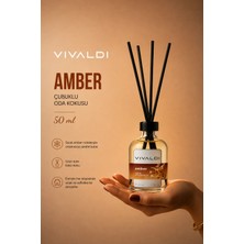 Vivaldi Home Amber Çiçeği Çubuklu Oda Kokusu 50 ml | Kalıcı & Şık Ortam Kokusu