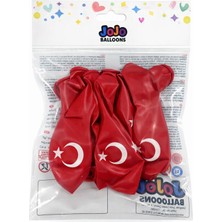 Jojo Balloons 11'' Ayyıldız Baskılı Balon 12'li 2 Adet
