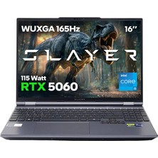 Game Garaj Slayer X5T2-5060 C3 Intel Core I5 14450HX 32GB Ram 1tb SSD RTX5060 16" 165Hz WUXGA IPS Freedos Gaming Laptop