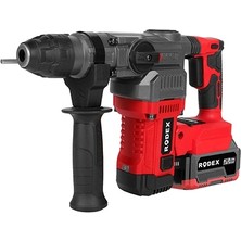 Rodex A.k.pnömatik Matkap 30MM 0-1100 Rpm 0-5000 Bpm 3.5j 2 x Lı-Ion 20V/4.0AH Sds Plus Bmc