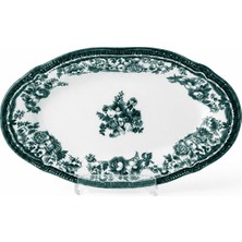 Porser Porselen Velour Green Fulya Kayık Tabak Seti 32CM Tekli
