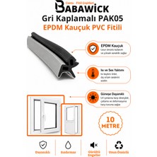 Babawick Epdm Kauçuk Gri Kaplamalı Yağlı Tadilat Contası Pak-05 Uzun Ömürlü Kapı Pencere Fitili