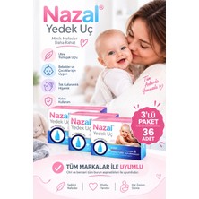 Nazar Otribebe 12'li Yedek Uç Nazal Burun Aspiratör 3 Paket Bebek Dostu ve Ergonomik Tasarım