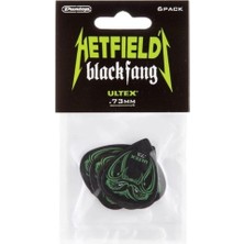 Jim Dunlop Black Fang James Hetfield 6'lı Paket Pena (0.73MM)