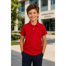 Yalçınoğlu Premium Okul Polo Yaka %100 Pamuk Erkek Çocuk Okul Tişörtü Kısa Kol Penye 8-16 Yaş I Çocuk Okul Forması Polo Yaka Basic Tişört Unisex Kısa Kol Yumuşak Dokulu Nefes Alan Kumaş 8-16 Yaş