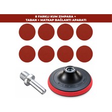 Titex Cırt Zımpara Seti 115 mm | 10 Parça | Matkap Aparatlı | Ahşap ve Metal Uyumlu