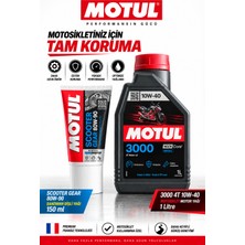 Motul 3000 10W-40 4t 1l + Scooter Gear 80W-90 Motor ve Şanzıman Yağı Seti