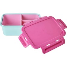 Rice Saklama Kabı Bölmeli Saklama Kabı - Pembe & Mint