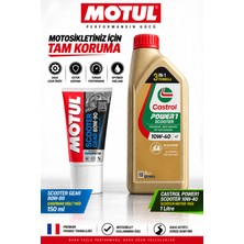 Motul Castrol Power1 Scooter 10W-40 4t 1l + Scooter Gear 80W-90 Bakım Seti