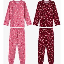 Penti Kız Çocuk Gül Kurusu Mailing Friend Pamuklu Uzun Kollu 2'li Pijama Takımı
