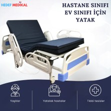 BedCares 2 Motorlu Full Abs Hasta Karyolası Kumandalı + 8 cm Sünger Yatak ve Alez