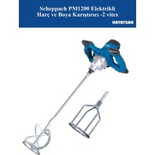 Scheppach PM1200 Elektrikli Boya ve Harç Karıştırıcı | 1200W, 2 Vites, Ödüllü Alman